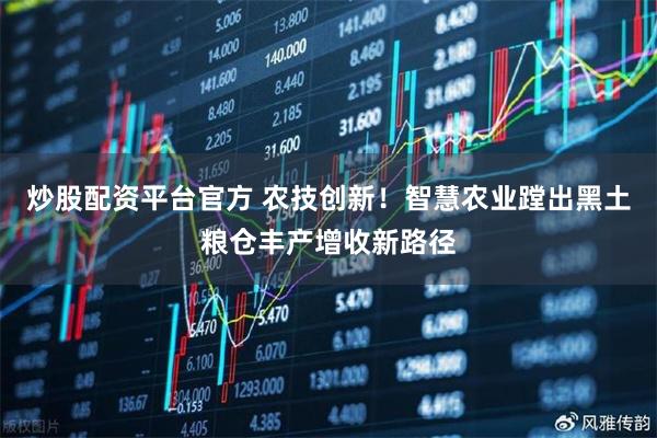 炒股配资平台官方 农技创新！智慧农业蹚出黑土粮仓丰产增收新路径